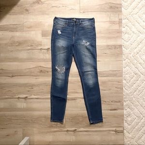 Ripped Blue Skinny Jeans